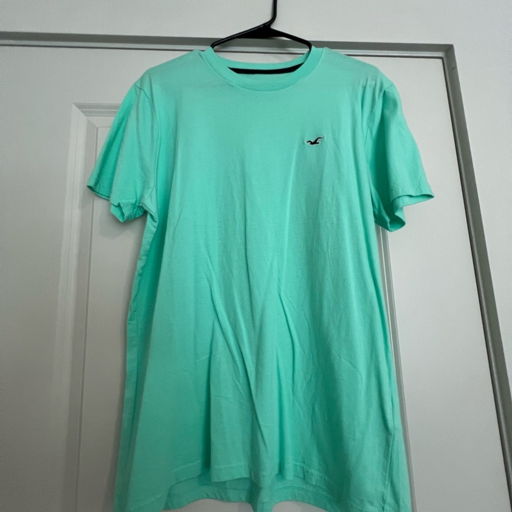 Hollister Green Short Sleeve Tee Casual Cotton Blend